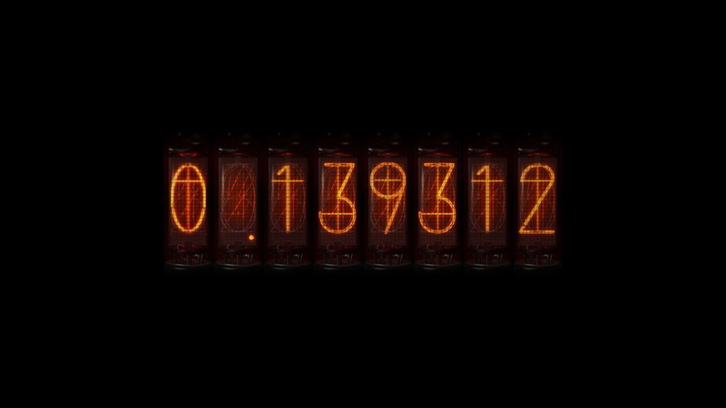 light - natural phenomenon, no people, number, close-up, sign, red, neon, capital letter, orange color, black background, studio shot, indoors, dark, communication