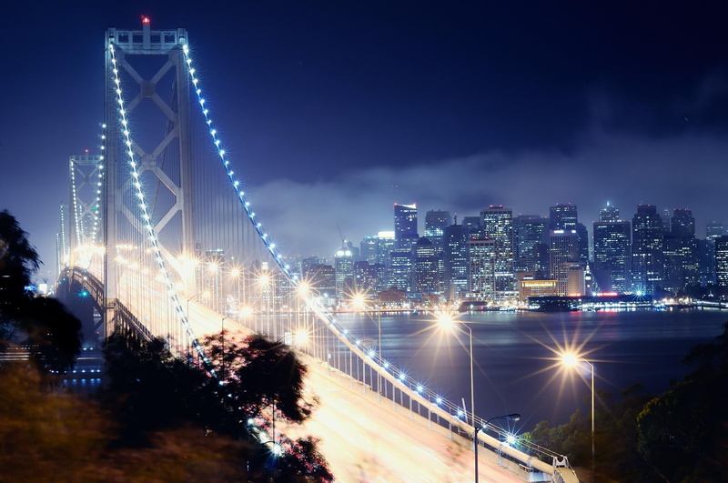 roads, 1080P, backgrounds, bay, california, san, francisco, bridge, desktop, night, cities