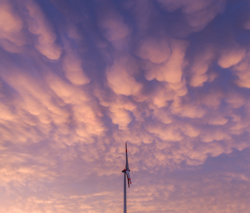 dramatic sky, orange color, clouds, fuel and power generation, environmental conservation, rare, alternative energy, low angle view, outdoors, technology