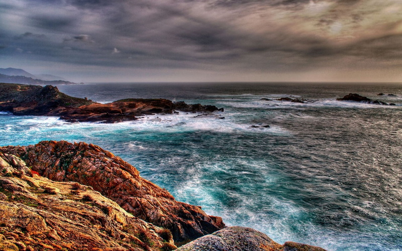motion, scenics - nature, summer, blue, sea, surf, wave, storm, waters Edge, rock - Object, rocks, 1080P, horizon Over Water, atlantic Ocean, seascape