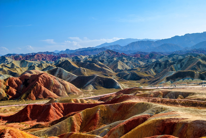 Zhangye National Geopark, Colourful mountains, China, 2K
