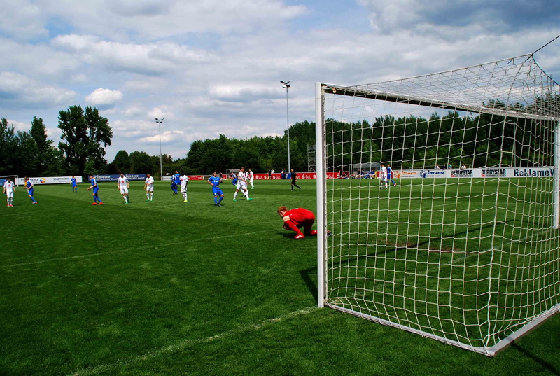 athlete, soccer field, soccer, sportsman, grass, goal, fire doors, team sport, kicker, 2K, sports ground, men, soccer team, large group of people, group of people