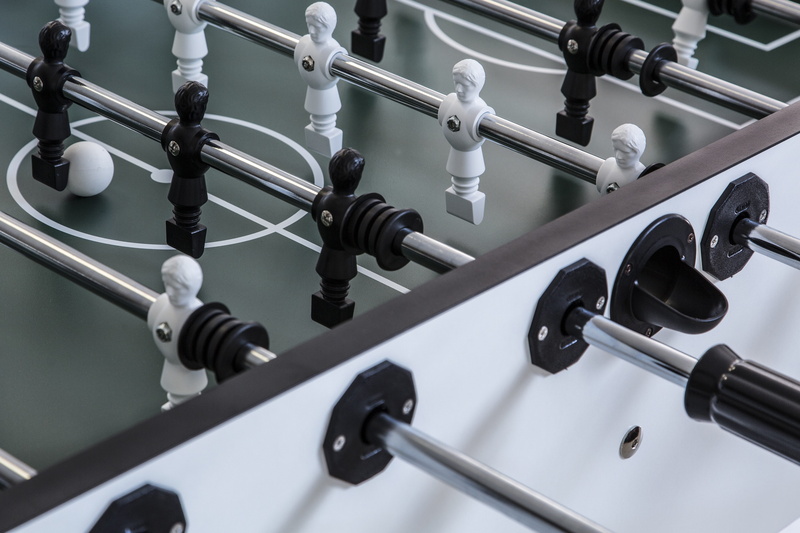 gray, cooperation, soccer table, lighting equipment, in a row, game device, world championship, large group of objects, relaxation, no people, selective focus