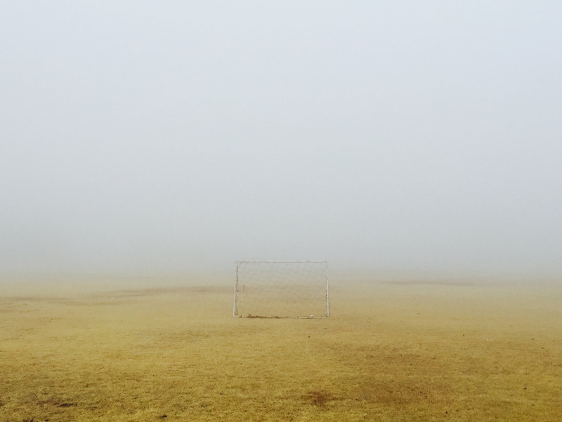 field, land, environment, 2K, fog, soccer goal, grass, dirt, football, plant, no people, soccer field, gray, soil, soccer, brown, team sport, tranquil scene