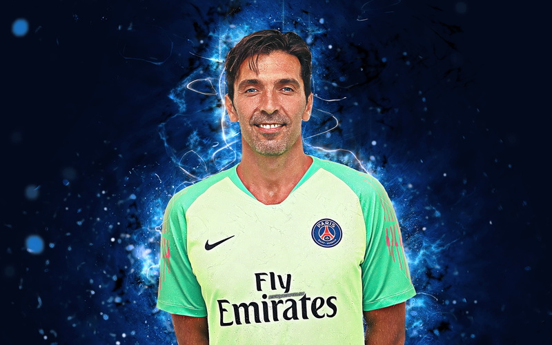 Paris Saint-Germain F.C., Soccer, 4K, Gianluigi Buffon, Italian