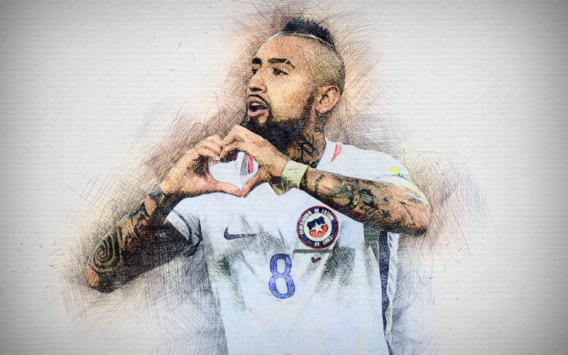 Chilean, Soccer, 4K, Arturo Vidal, Footballer