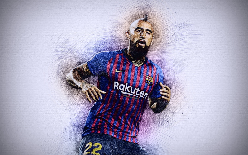 Arturo Vidal, 4K, Soccer, Chilean, FC Barcelona