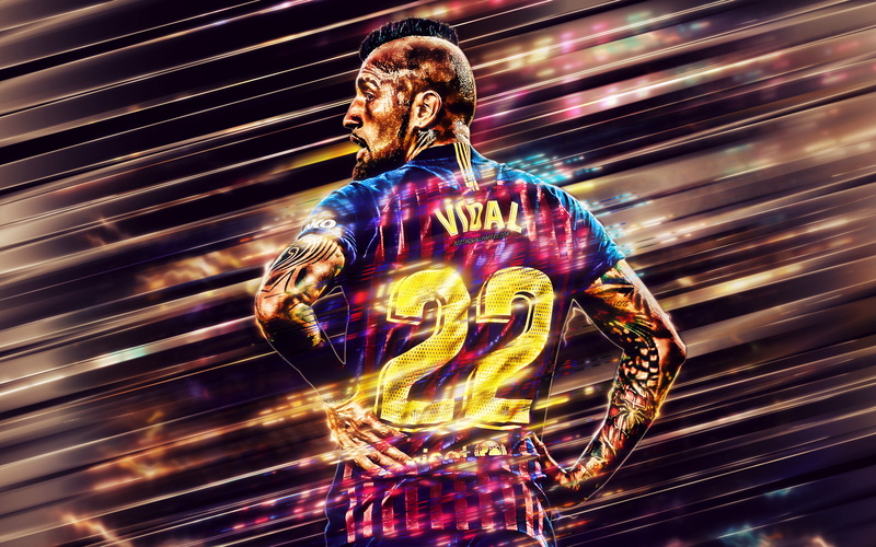 Chilean, 4K, Arturo Vidal, Soccer, FC Barcelona