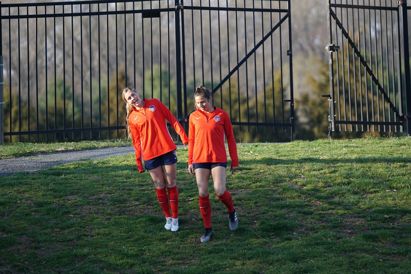 girl, soccer, apparel, ball, clothing, person, human, 5K, looking at camera, soccer ball, full length, sport, two people, real people, female, football