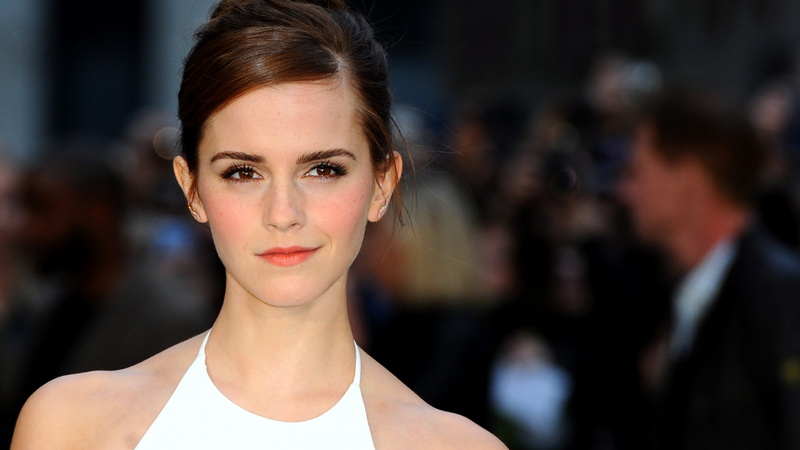 Emma Charlotte Duerre Watson, sofa, black dress, EM, Emma Watson, 2K