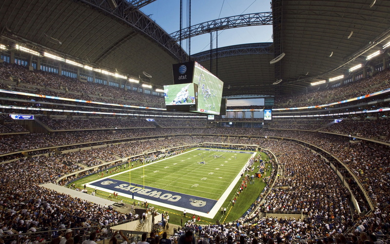 cowboys, football, fans, stadium, green, american, rugby, 1080P