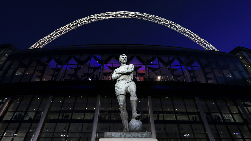 1080P, Wembley stadium, football, Bobby Moore, statue, London, monument