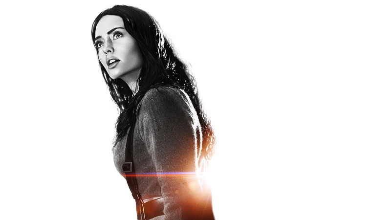 2K, Transformers: The Last Knight, photography, grey, Vivian Wembley, wears, long, sleeved, top, woman, Laura Haddock, grayscale