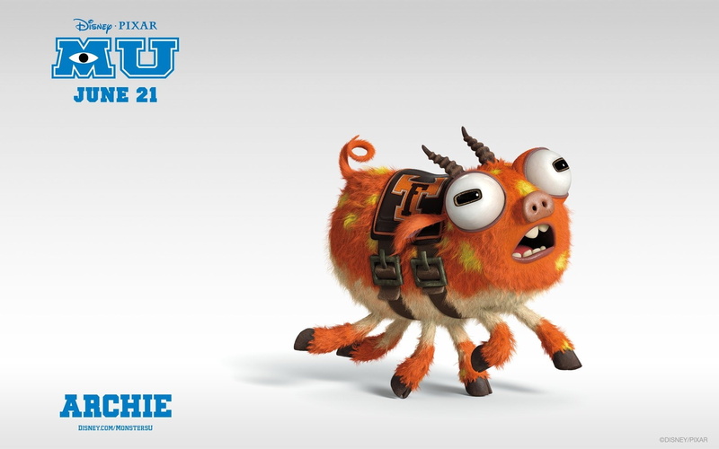 happiness, small, toy, holiday, studio shot, 1080P, representation, Monsters University, mammal, humor, communication, cute, fun, text, Archie (Monsters University)