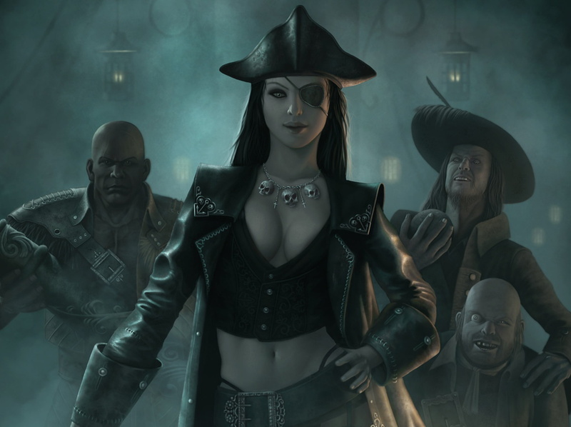 1080P, headband, one-eyed, pirate, hat