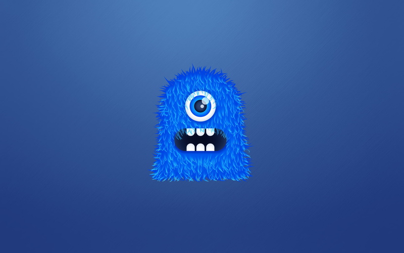 toothy, 1080P, blue, crank, monster, hairy, one-eyed