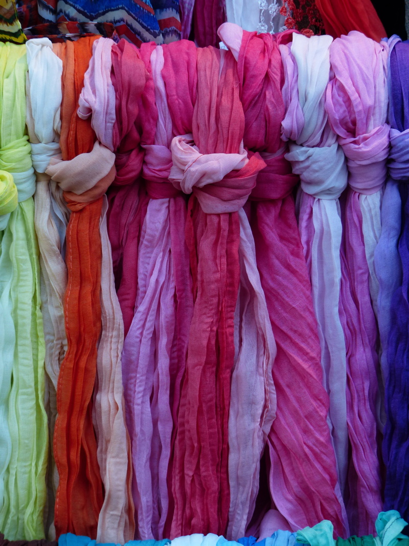4K, textile, towels, retail display, for sale, collection, stack, full frame, backgrounds, pink color, arrangement, purple, retail, small business, garments