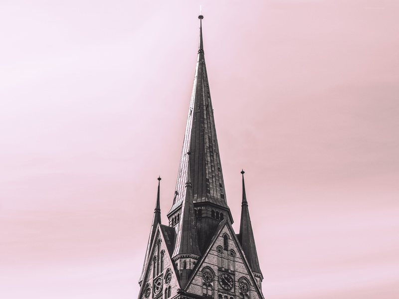 low angle view, day, built structure, spire, travel destinations, cone, history, top, nature, gothic Style, high section, tourism, roof, concrete, cathedral