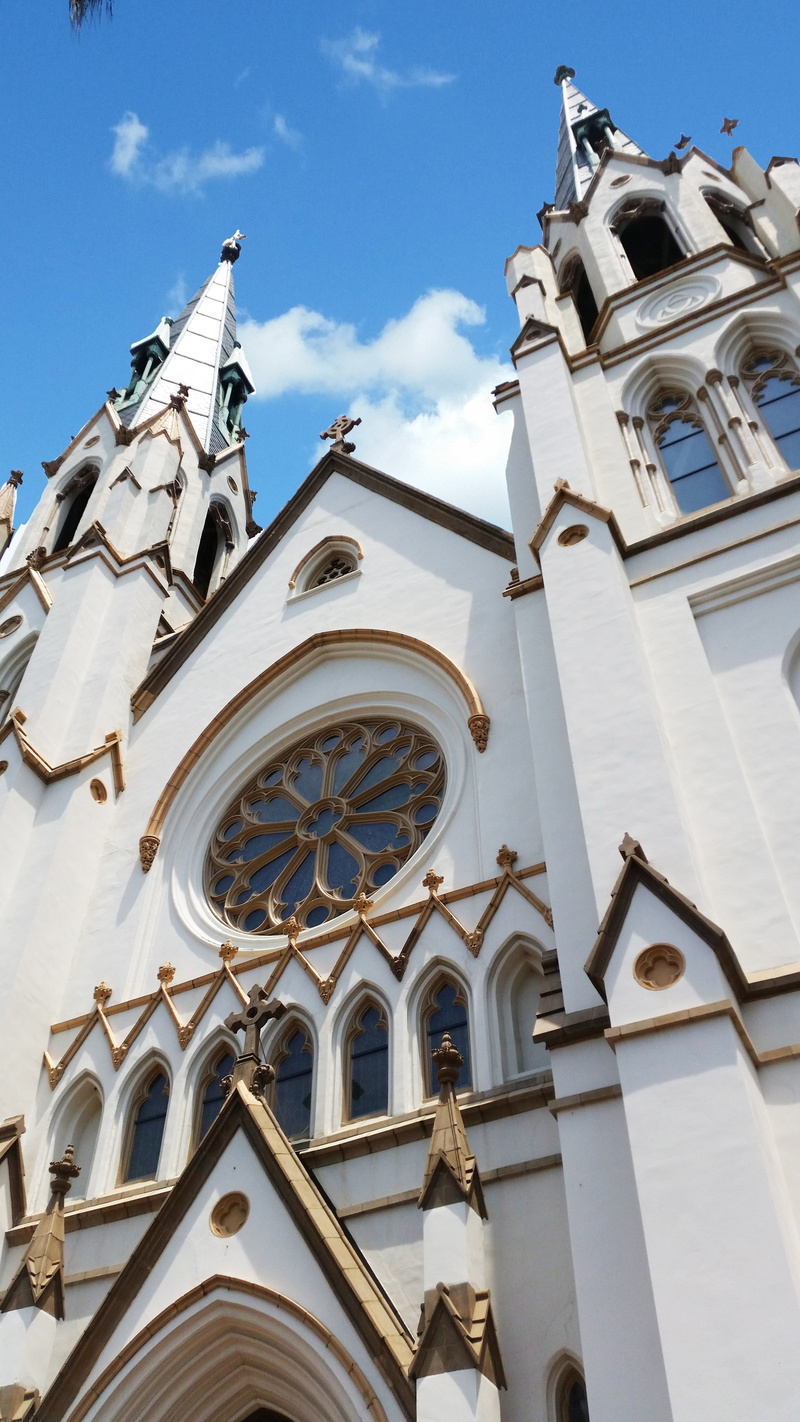 pray, steeple, christianity, sunlight, christian, low angle view, cathedral, prayer, city, spirituality, southern, day, catholic, god, historic, white