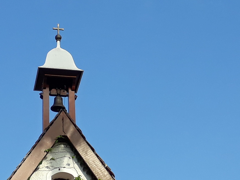 clock face, clear sky, nature, belief, cross, church, cathedral, god, arched, spirituality, steeple, arch, building exterior, symbol, day, low angle view
