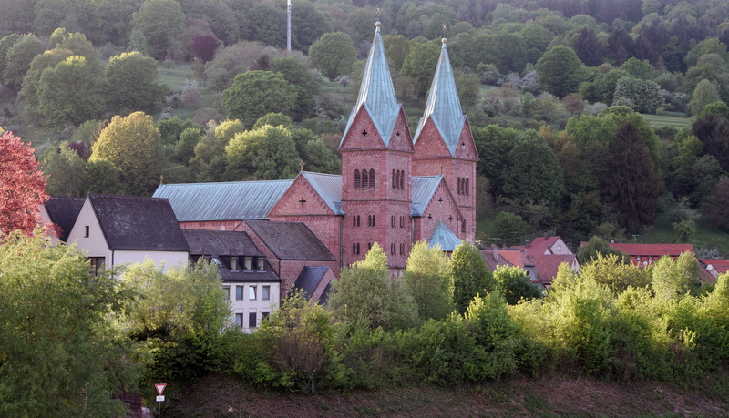 main, blue sky, house, clouds, religion, dom, neustadt am main, no people, catholic, germany, belief, architecture, church, cathedral, mainfranken, residential district