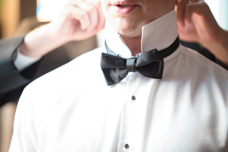 black, formal, wedding, close-up, young adult, elegant, indoors, celebration, menswear, wear, bride, bow tie, fashion, fine-looking, top, white, man, clothing