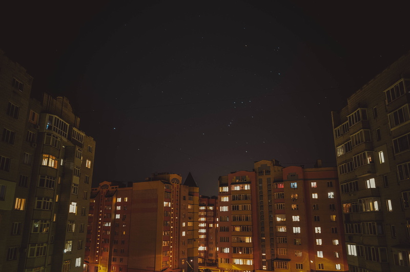 brown, skyscraper, low angle view, tall - high, outdoors, city life, grey, architecture, window, night, urban Scene, urban Skyline, architecture And Buildings