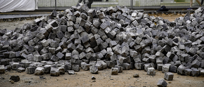 stack, rock, granite, factory, abundance, no people, stone, outdoors, stone - object, 5K, italy, block, rock - object, heap, industry, rome, land, pavement
