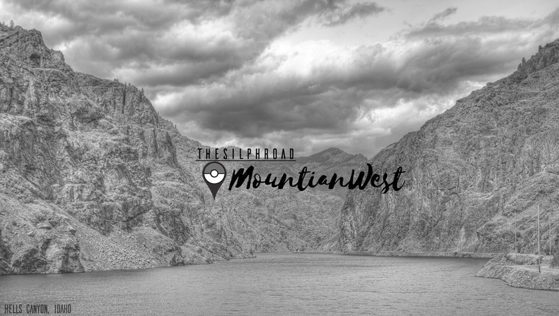 no people, scenics - nature, land, Pokémon, mountain, beauty in nature, text, cloud - sky, USA, non-urban scene, lake, day, monochrome, The Silph Road