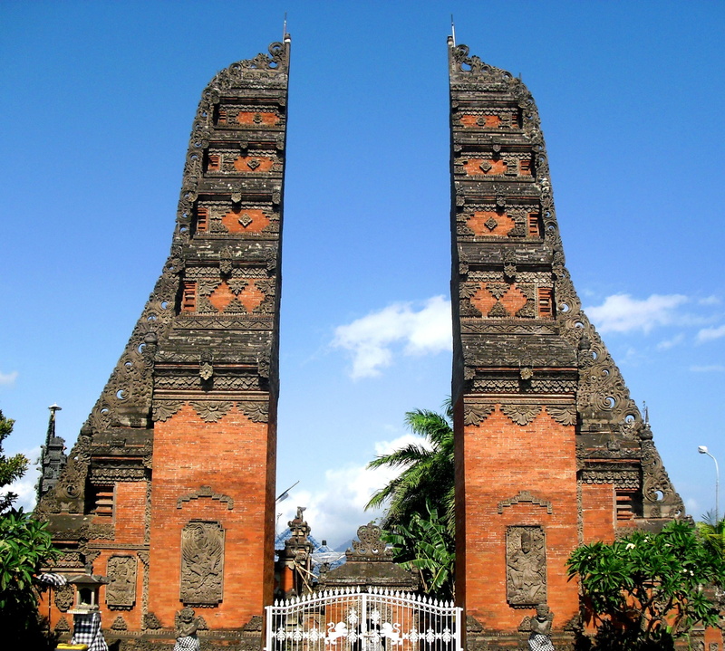 tower, travel, gate, tree, built structure, travel destinations, rilief, uniqe, 2K, plant, asian, tall - high, the past, day, building, concrete, history