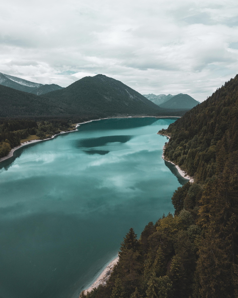 2K, mountains, germany, bavaria, landscape, lake, sylvenstein