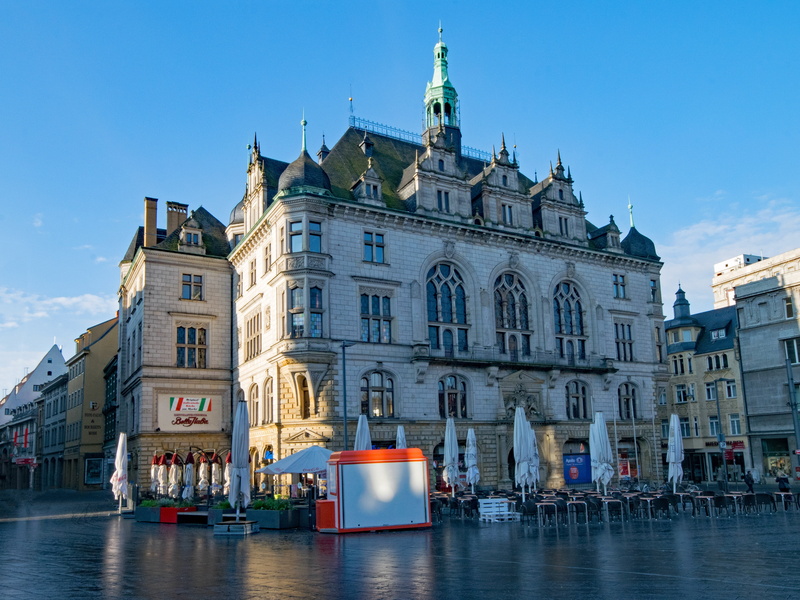places of interest, blue, saxony-anhalt, history, the past, marketplace, transportation, outdoors, germany, 5K, water, architecture, incidental people