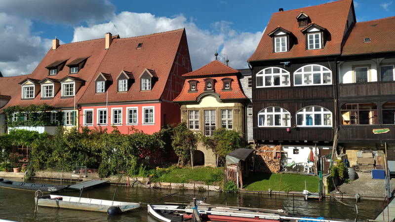 landmark, sky, cloud - sky, truss, building, transportation, no people, city, plant, outdoors, water, canal, fachwerkhäuser, bavaria, tree, small-venice