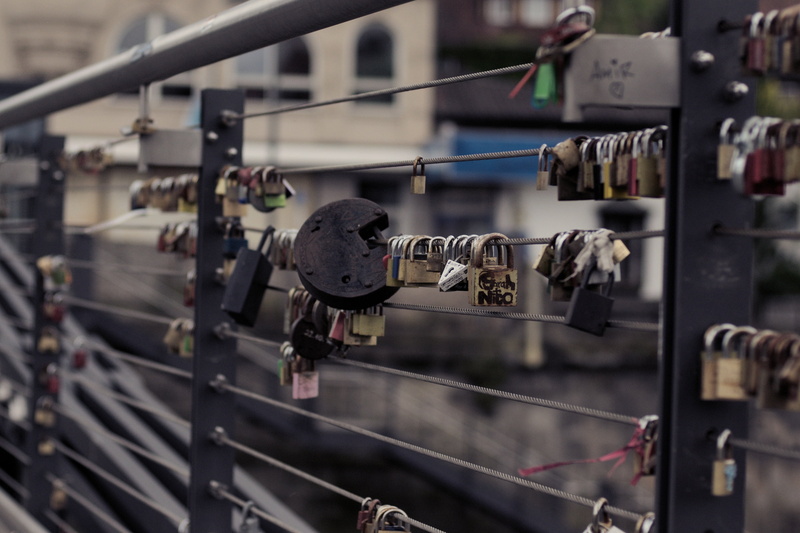 industry, safety, technology, love lock, bavaria, hanging, selective focus, protection, connection, city, security, love padlock, architecture, day, love locks