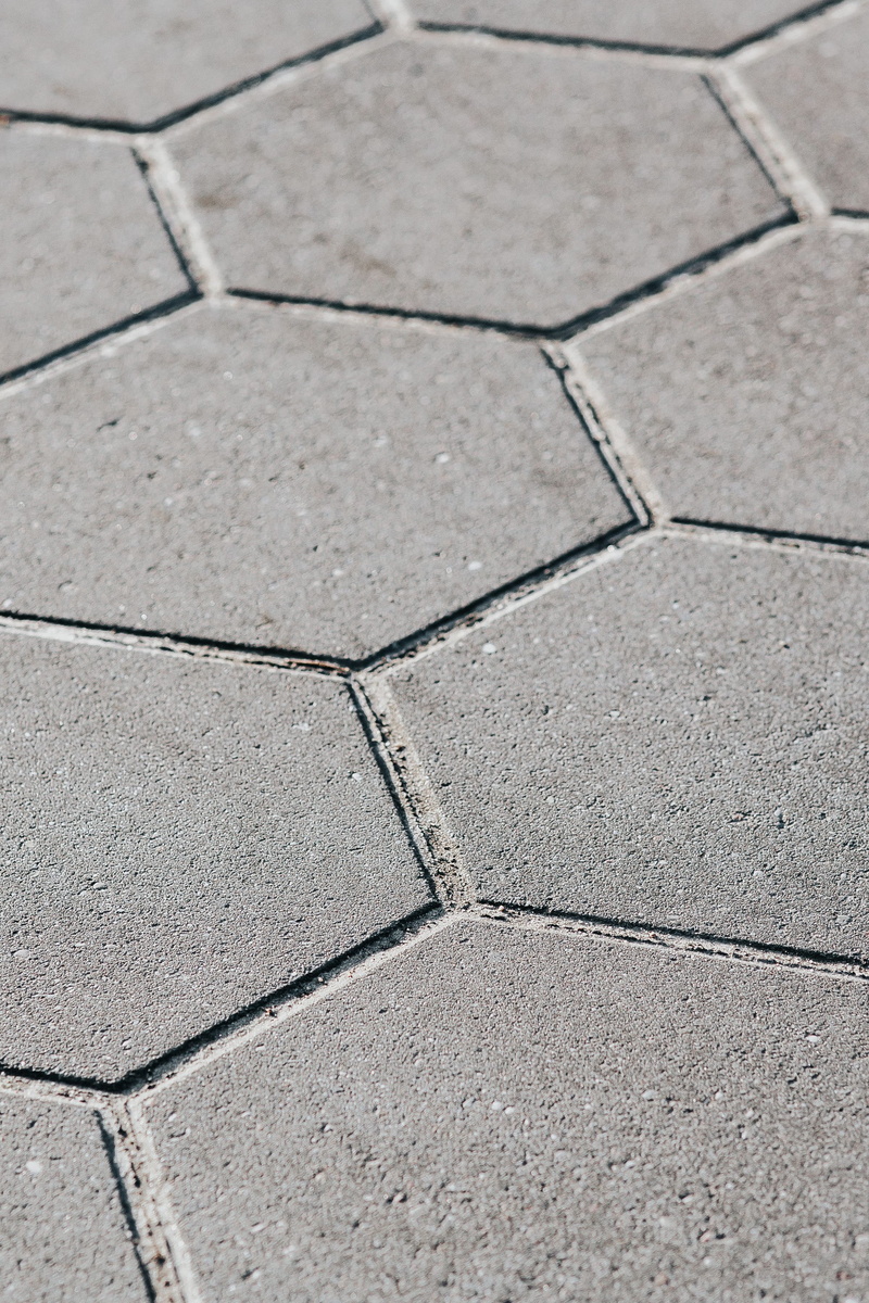 cobblestone, no people, concrete, shape, salt flat, background, street, asphalt, architecture, focus on foreground, paving stone, Hexagonal, stone Material