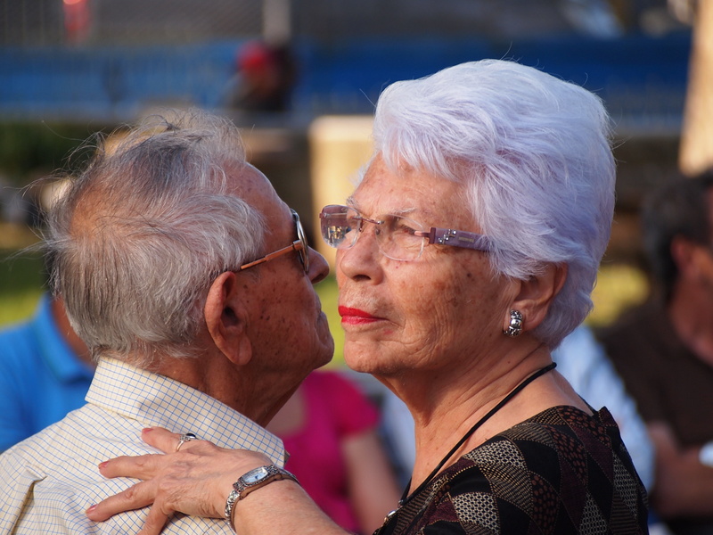 togetherness, couple in love, woman, older adult, women, eyeglasses, emotion, headshot, focus on foreground, romantic, senior women, man, hairstyle, gray hair