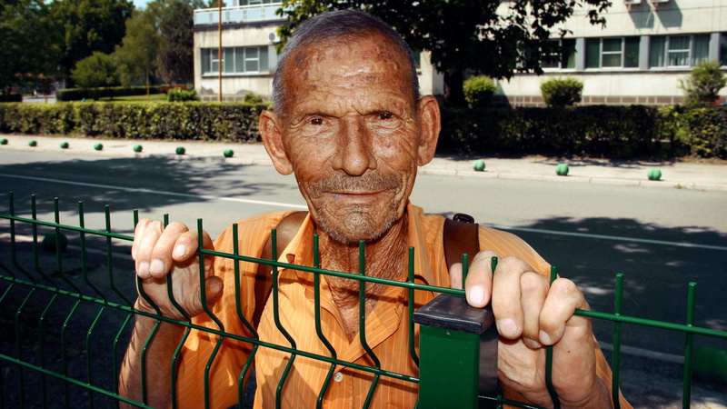 looking At Camera, older, aged, headshot, senior Adult, holding, day, Tuzla, one Person, men, adult, leisure activity, Miner, lifestyles, only men, human