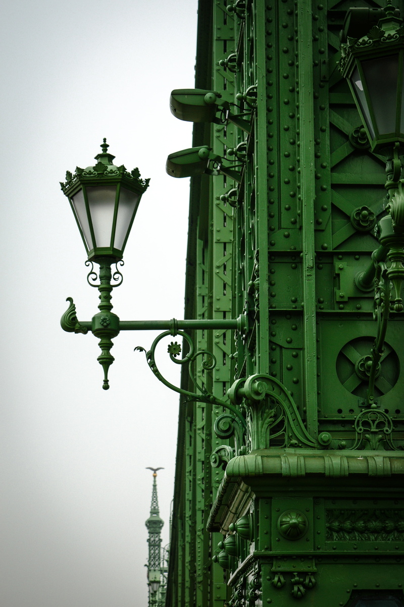 foggy, street, no people, lighting equipment, transportation, street light, famous, symbol, budapest, 4K, clear sky, low angle view, hungarian, built structure