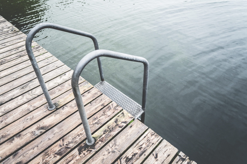 river, minimalism, summer, architecture, Pontoon, Lake, pool, day, outdoors, rippled, wood, reflection, steps, water, nature, steel, swimming, absence