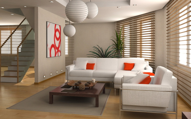 candle, red, apartment, furniture, steps, room, white, chair, table, carpet, pillow, background, interior, 1080P, sofa, ladder