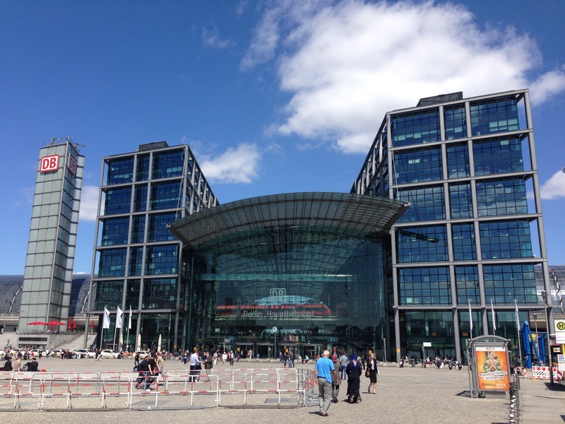 visit, berlin, central station, travel, outdoors, women, nature, building exterior, leisure activity, built structure, building, rail traffic, office building exterior
