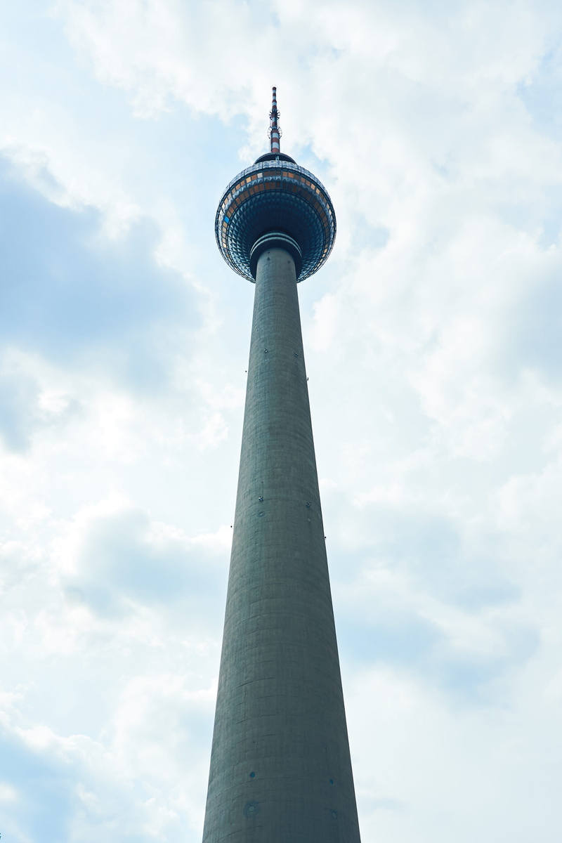 architecture, travel destinations, low angle view, sightseeing, communication, tourism, travel, berlin, building exterior, outdoors, cloud - sky, 4K, germany