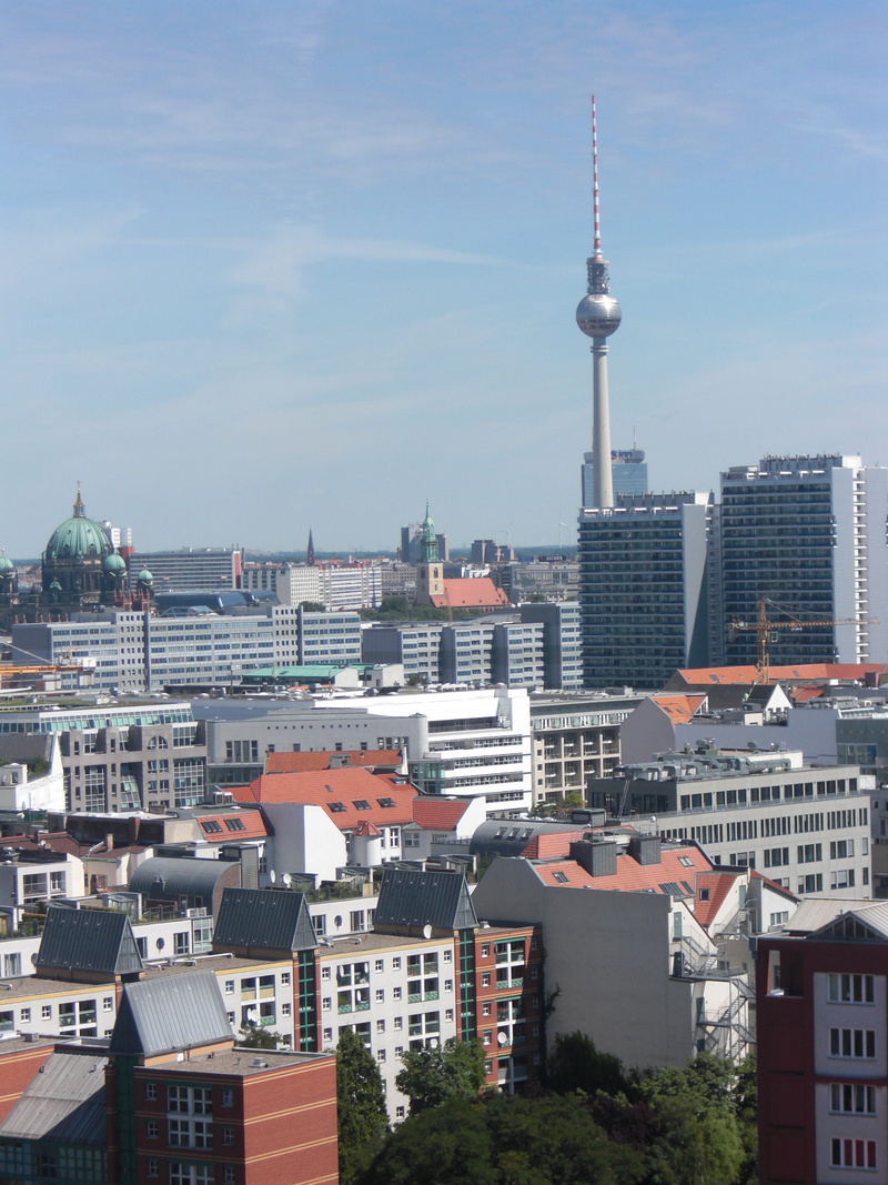 Cityscape, outdoors, Tv Tower, skyline, berlin, tall - high, tourism, tower, tv tower, 2K, sky, Berlin, no people, travel destinations, skyscraper, built structure