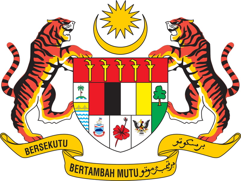 coat, creativity, communication, sport, human representation, mammal, multi colored, flag, text, celebration, art and craft, yellow, Coat of Arms of Malaysia