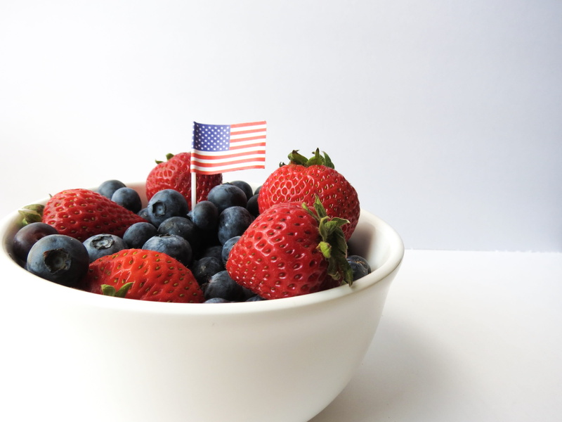 america, indoors, 4Th Of July, summer, memorial, fruit, holiday, studio shot, dessert, food, white, wellbeing, star, united, berries, ceramic, ripe, 4Th