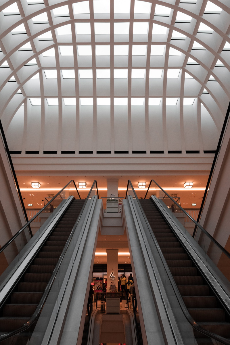 pattern, indoors, lighting, architecture, built structure, transportation, incidental people, ceiling, window, germany, low angle view, travel, skylight