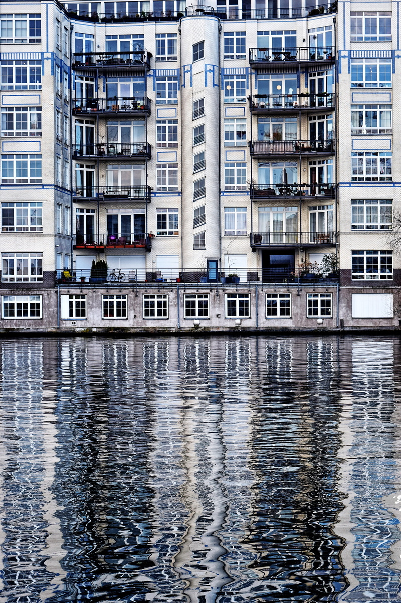 reflection, berlin, no people, river, building, flats, architecture, office building exterior, city, 5K, building exterior, built structure, window, environment