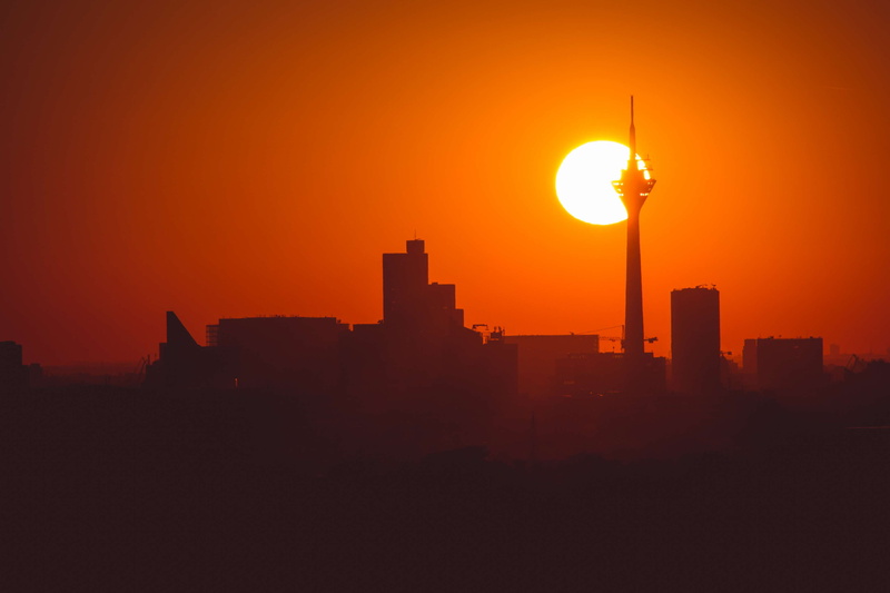 built structure, town c, capital, 4K, building exterior, sunset, orange color, metropolitan area, building, sky, city, evening sun, nature, romantic sky