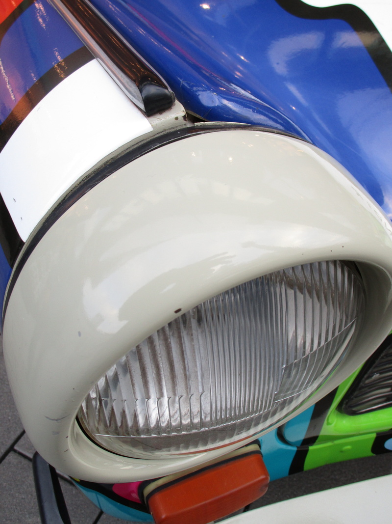 old vehicle, close-up, day, cult, oldtimer, nature, trabant 601, vehicle hood, small car, ifa, blue, white color, ddr, satellite, no people, trabbi, spotlight