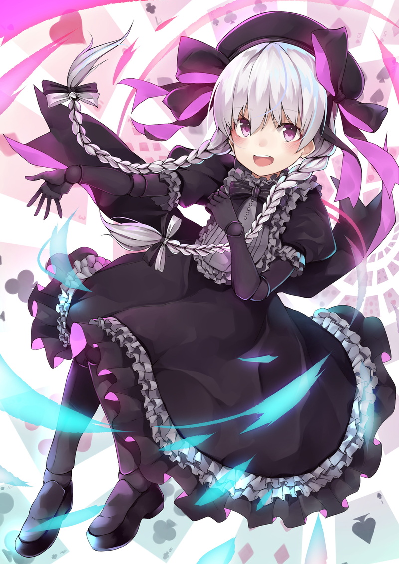dress, women, one person, lolita fashion, full length, girls, Nursery Rhyme (Fate/Extra), 2K, lifestyles, purple eyes, shoe, indoors, child, anime, females
